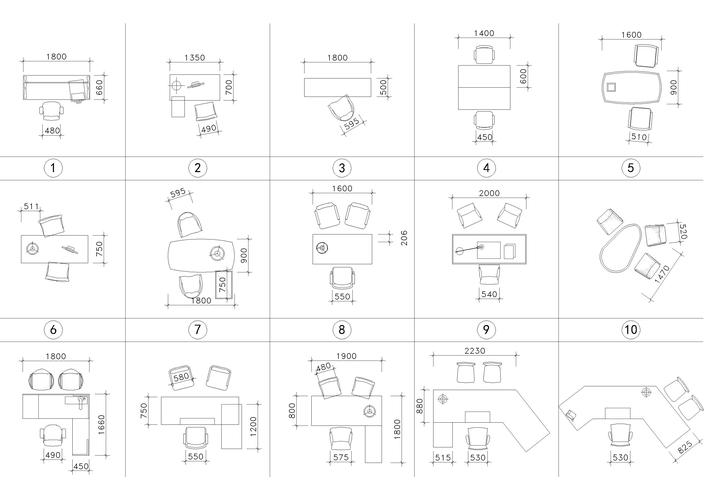 cad简单家具平面图